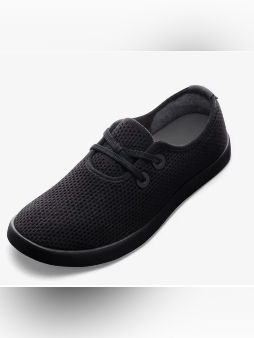 NEW Allbirds Womens Tree Skipper Black Mesh Lace-Up Low Top Size 6